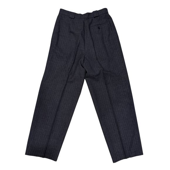 🧵 Vintage Giorgio Sant’Angelo 100% Wool Pinstripe Pants – High Rise - Picture 2 of 4